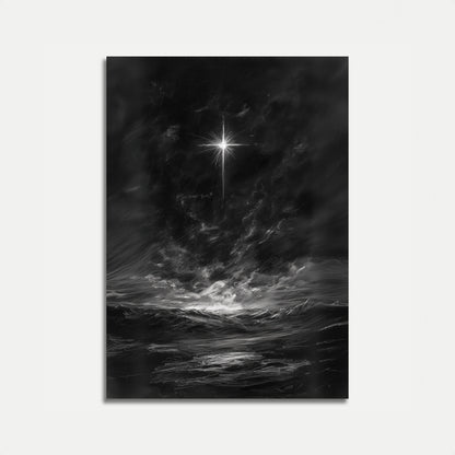Affiche Nuit Étoilée Tempête Marine