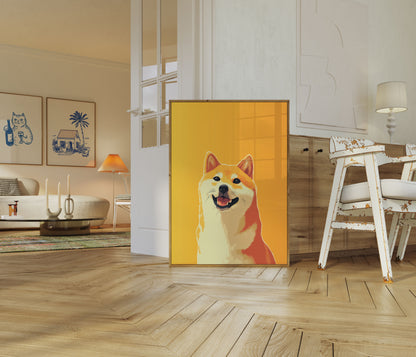 Glad Shiba Inu Hundaffisch