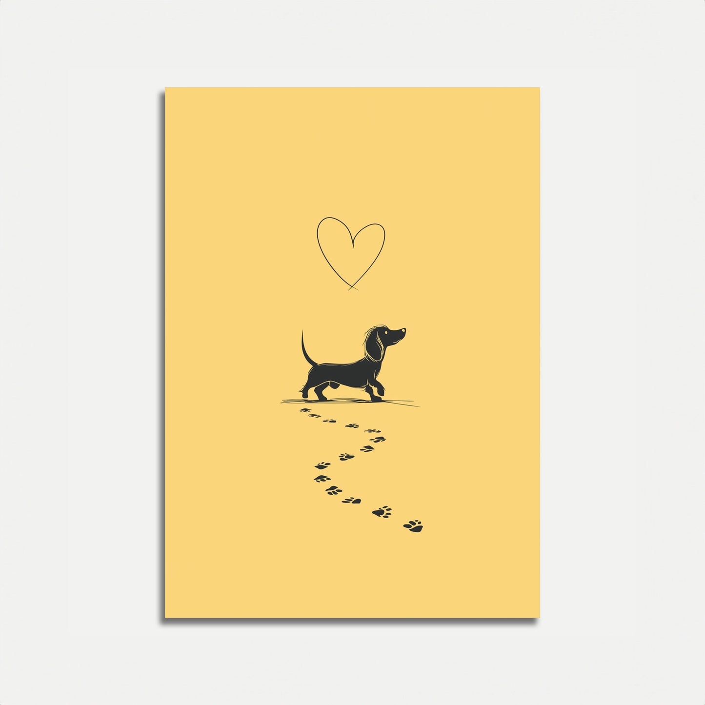 Loving Dachshund Paw Prints Poster