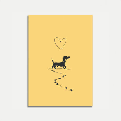 Loving Dachshund Paw Prints Poster