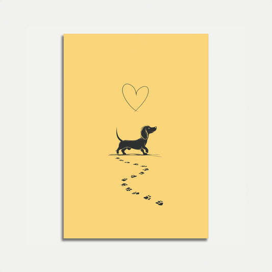 Loving Dachshund Paw Prints Poster