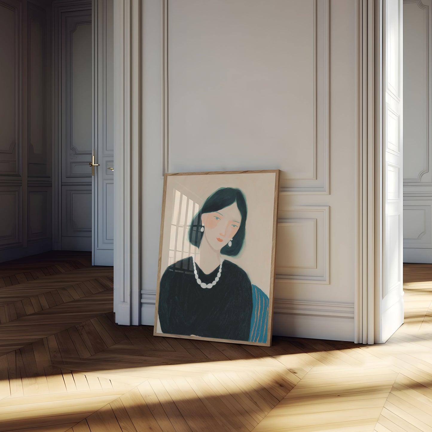 Elegant Pearl Portrait Poster