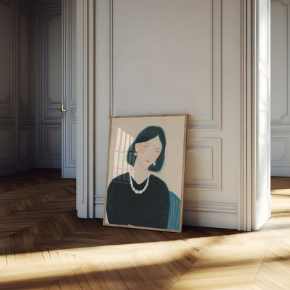Elegant Pearl Portrait Poster