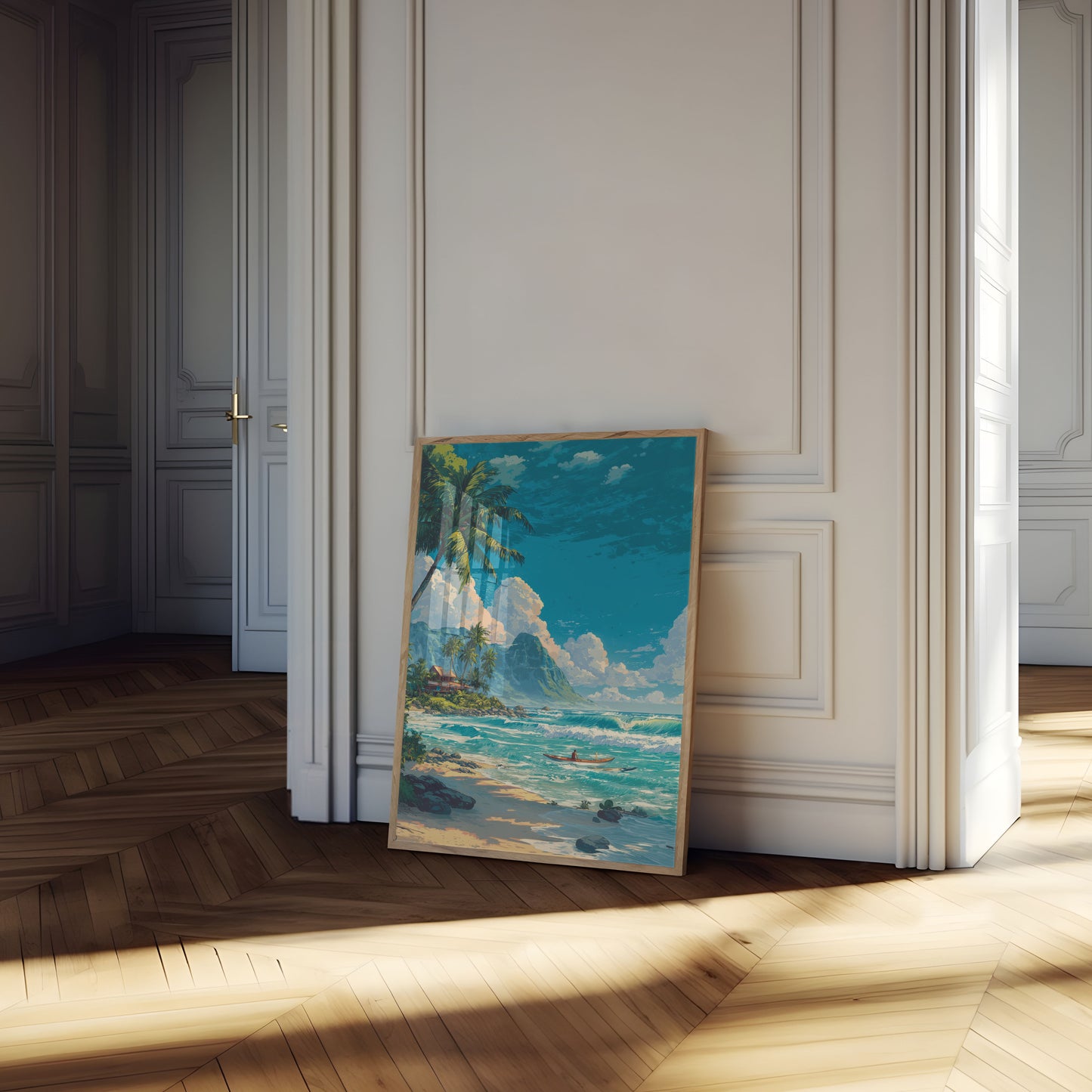 Tropical Paradise Waves Poster