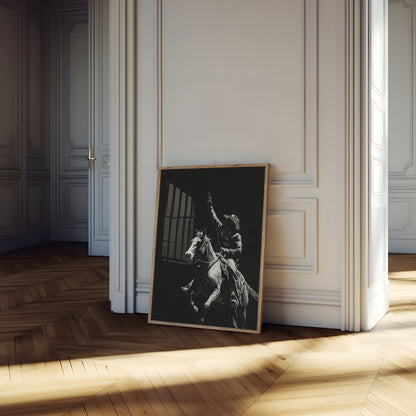 Silhouette-Poster eines Cowboys aus dem Wilden Westen