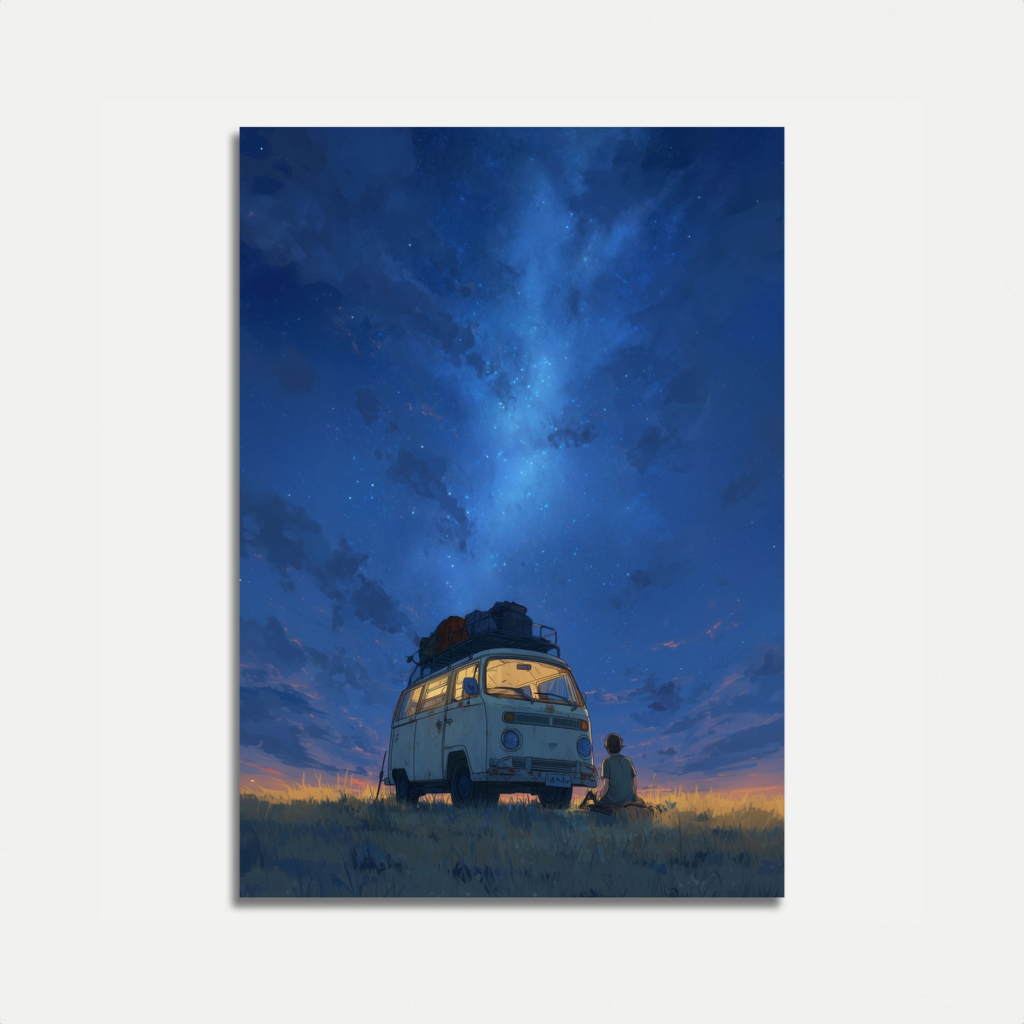 Starry Night Camper Poster