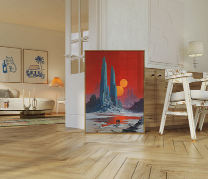 Alien Planet Twin Suns Poster