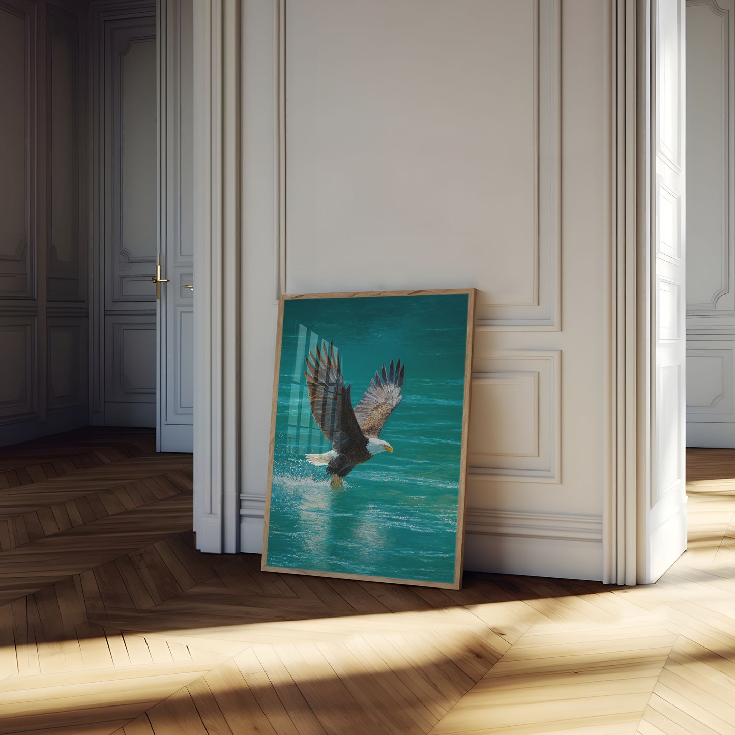 Bald Eagle Ocean Hunting Poster