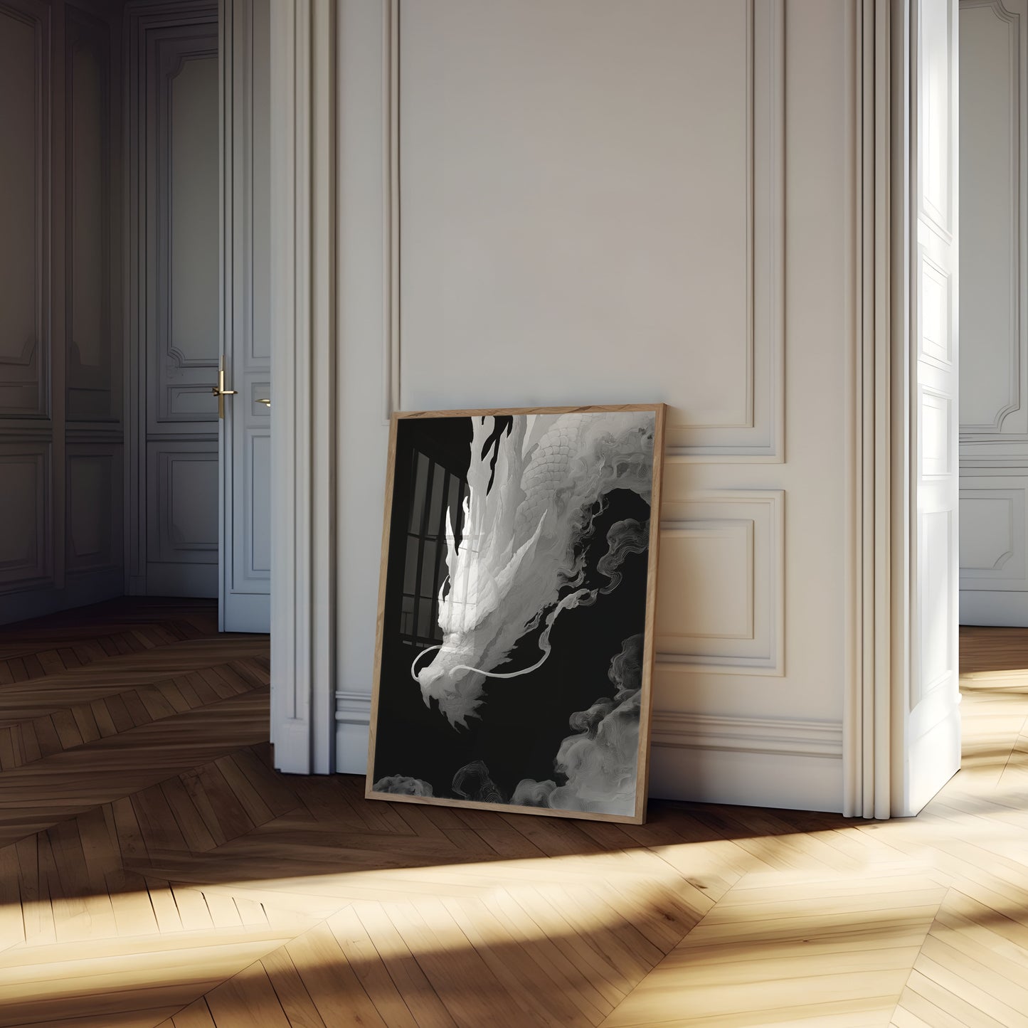 Ethereal Dragon Clouds Poster