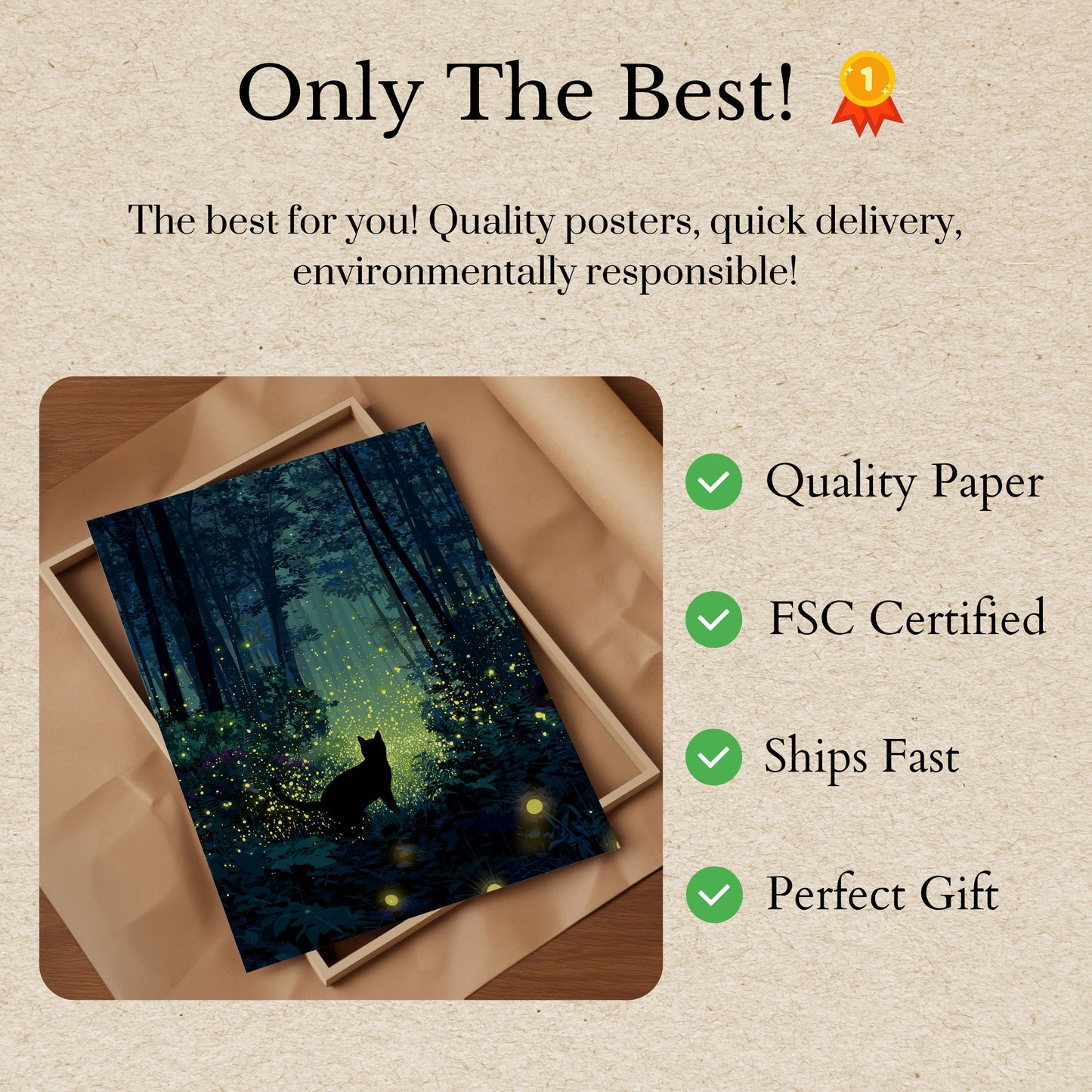 Gatto nella Foresta Incantata Poster