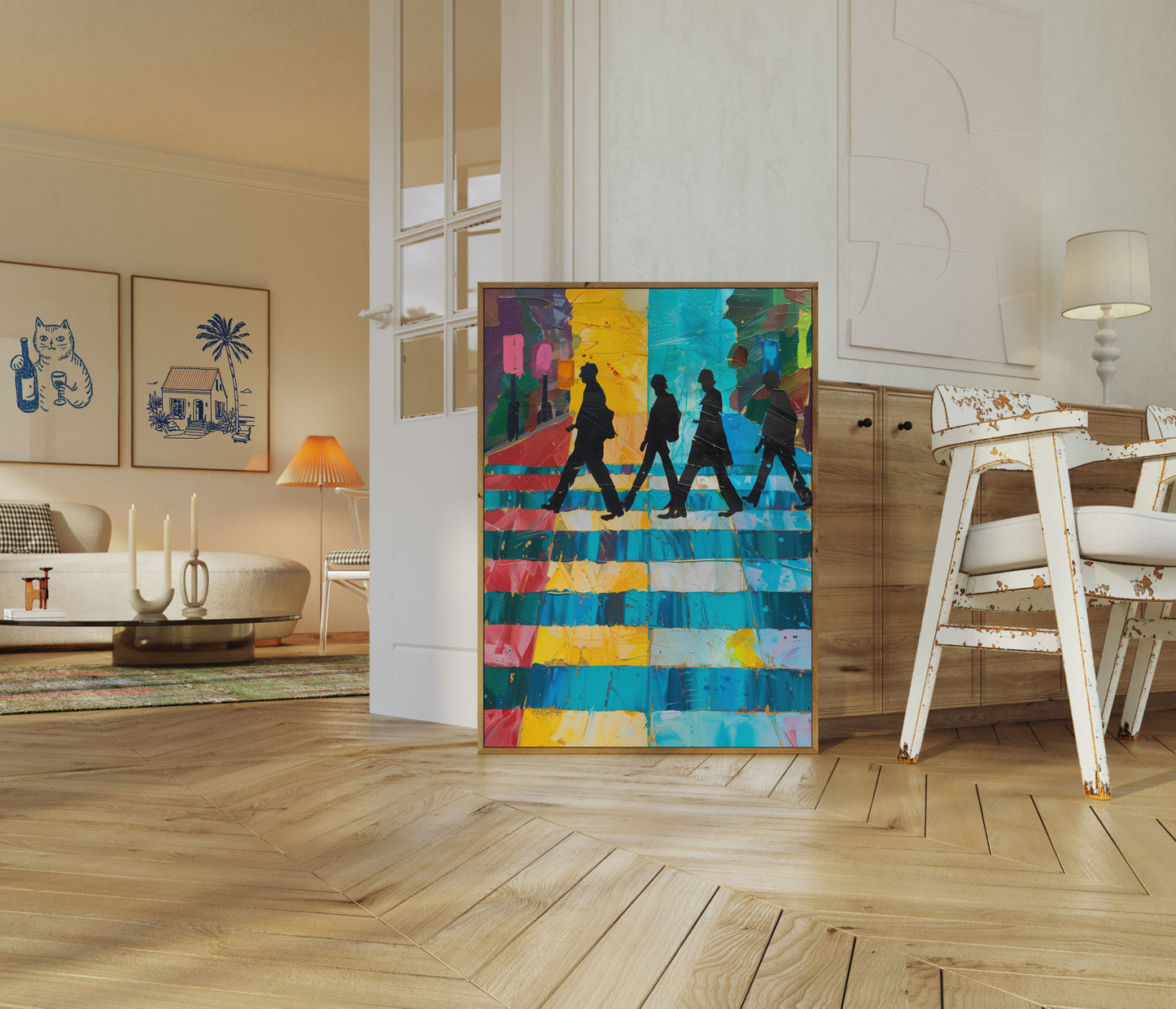 Iconic Beatles Abbey Road Remix Poster