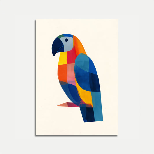 Bunter Geometrischer Papagei Poster
