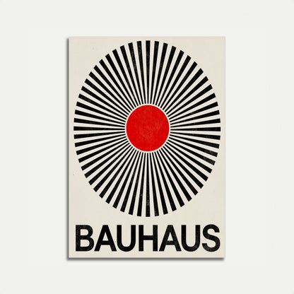 Bauhaus Geometric Sun Poster