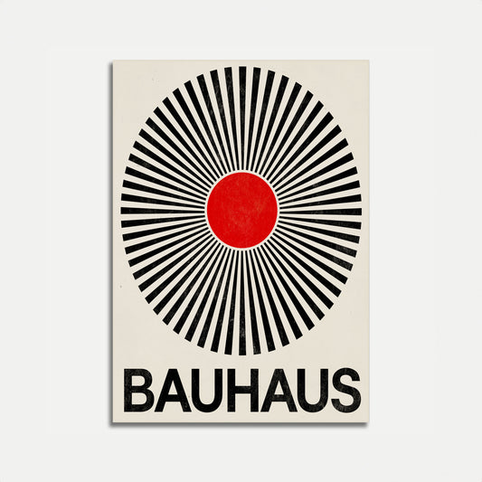 Bauhaus Geometric Sun Poster