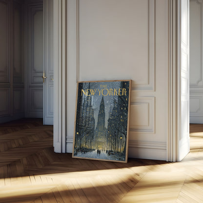 New York Winter Night Poster