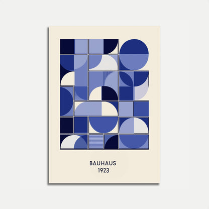 Geometric Blue Bauhaus Composition Poster
