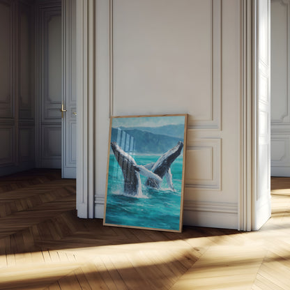 Humpback Whale Breaching Poster