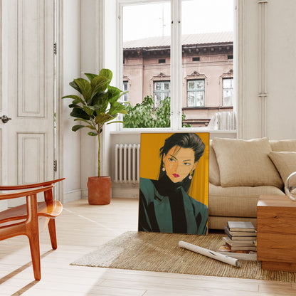 Elegant Woman Portrait Pop Art Poster