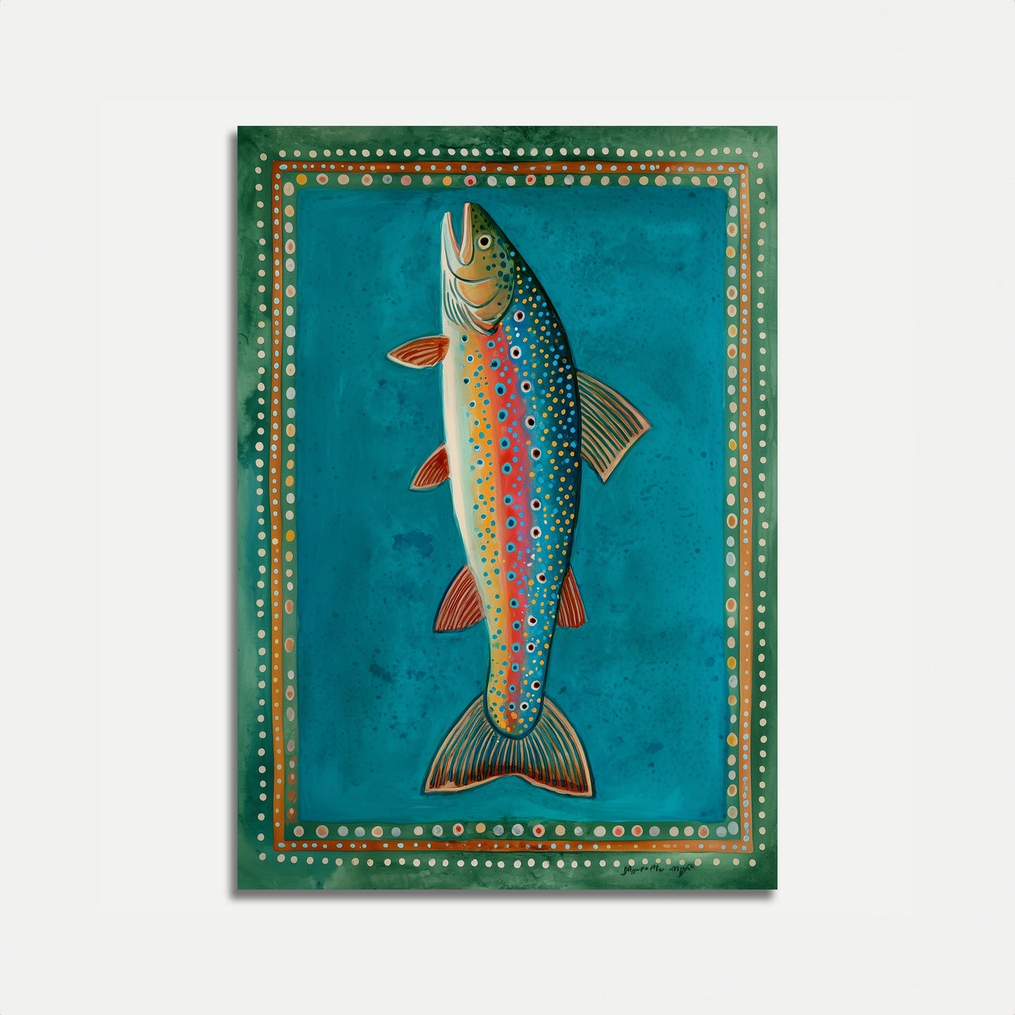 Colorful Fish Splash Poster
