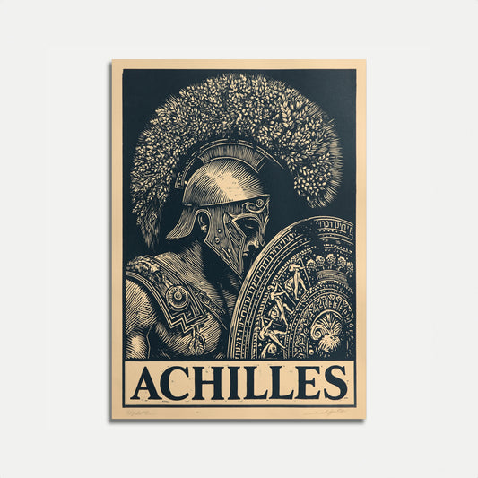 Achilles Græsk Kriger Plakat