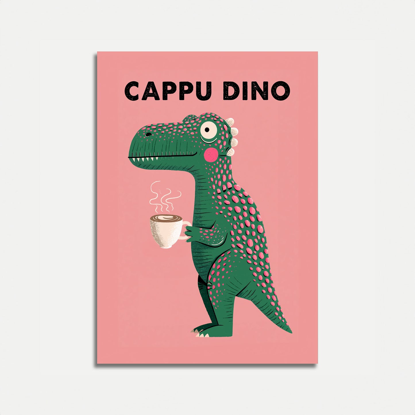 Cappu Dino Kaffee Dinosaurier Poster