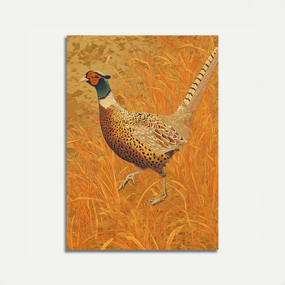 Fazant in Gouden Grasveld Poster