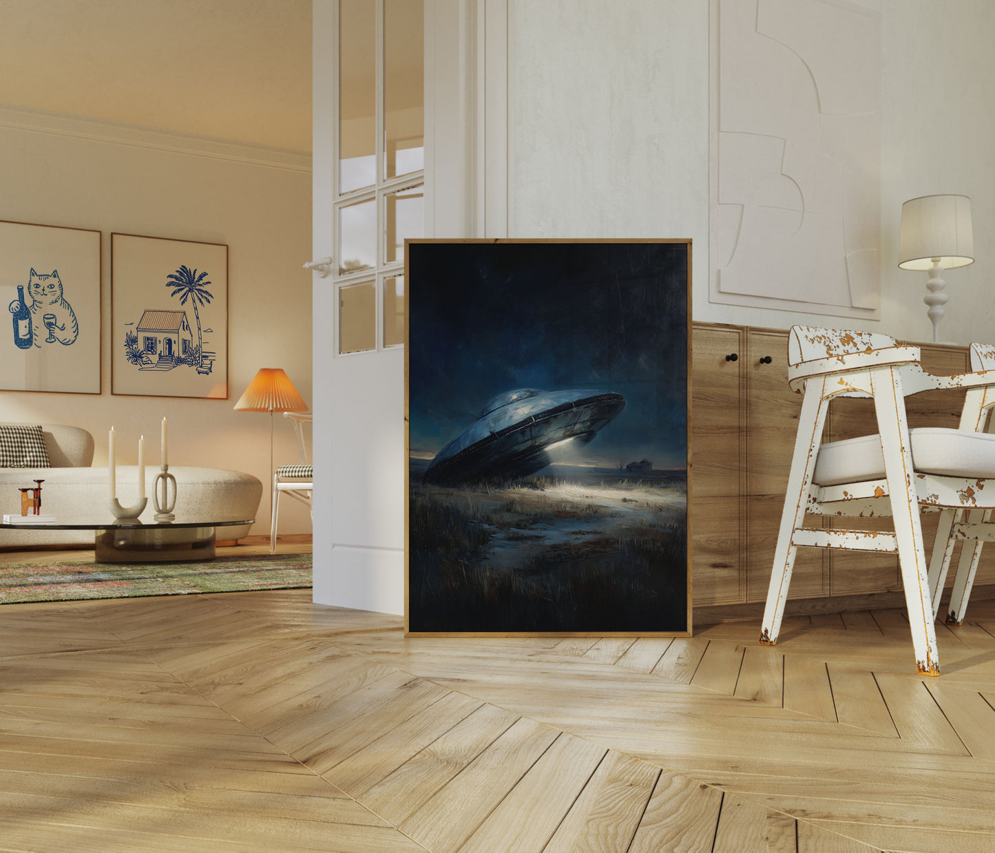 Noční přistání mimozemské lodi - Plakát