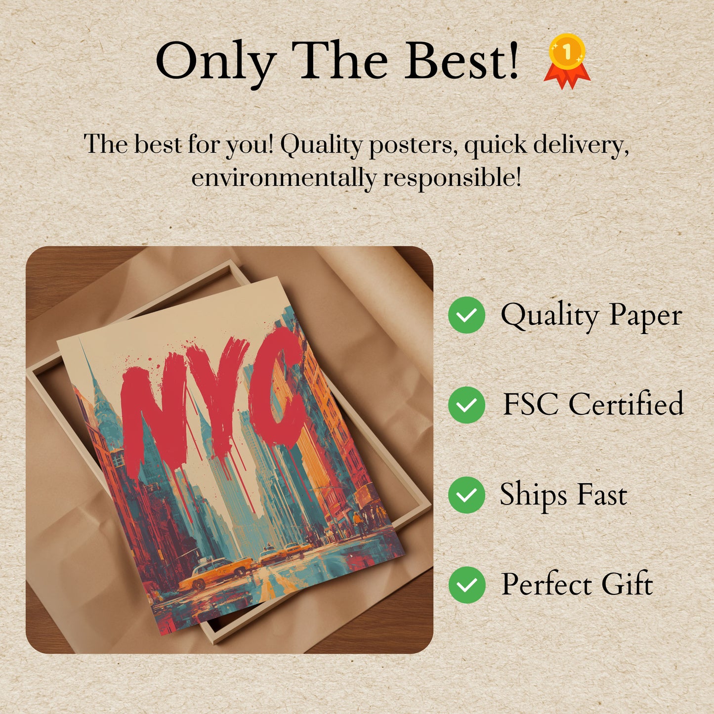 Vibrant NYC Urban Landscape Poster