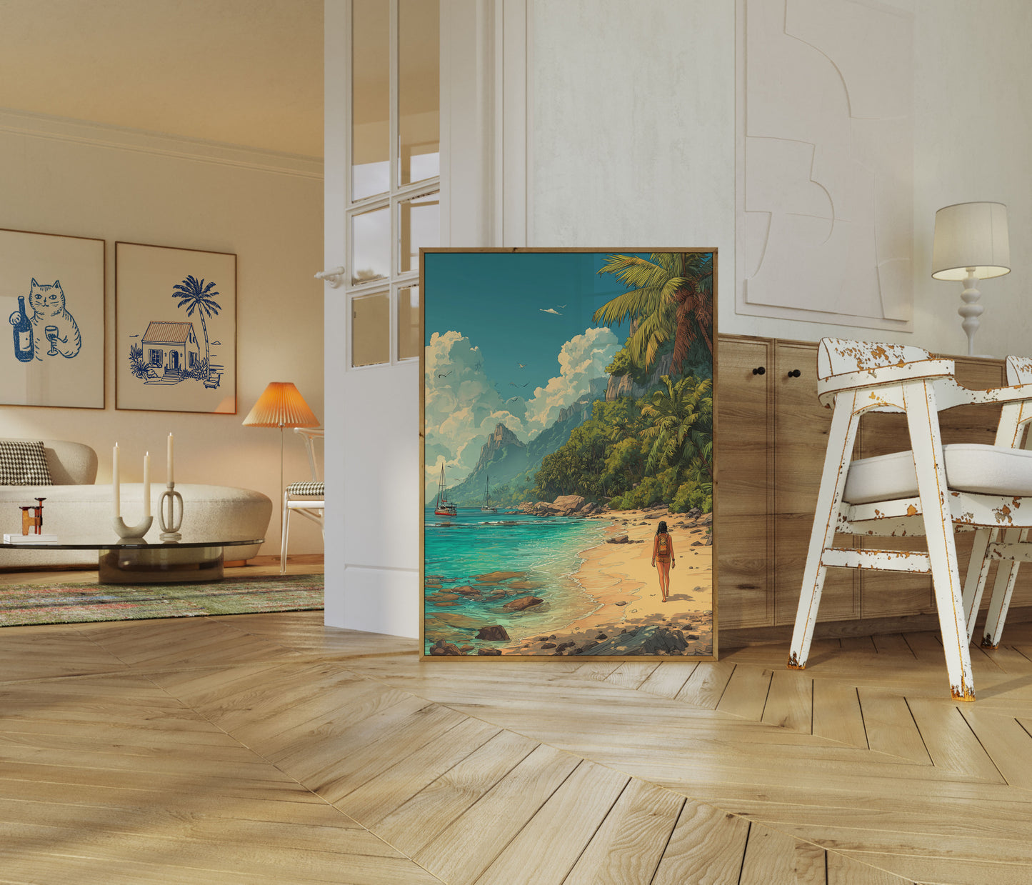 Plakát s Tropickou Plážovou Dobrodružstvím