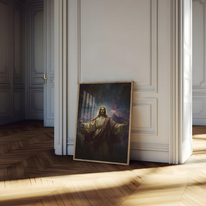 Cosmic Christ Radiance Poster