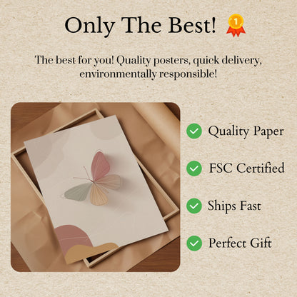 Abstract Pastel Butterfly Poster