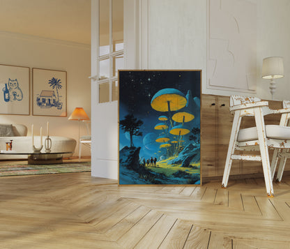 Alien Mushroom Forest Poster