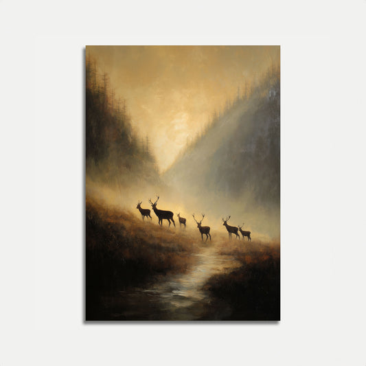 Hjordplakat for Hjort i Tåkeskogen