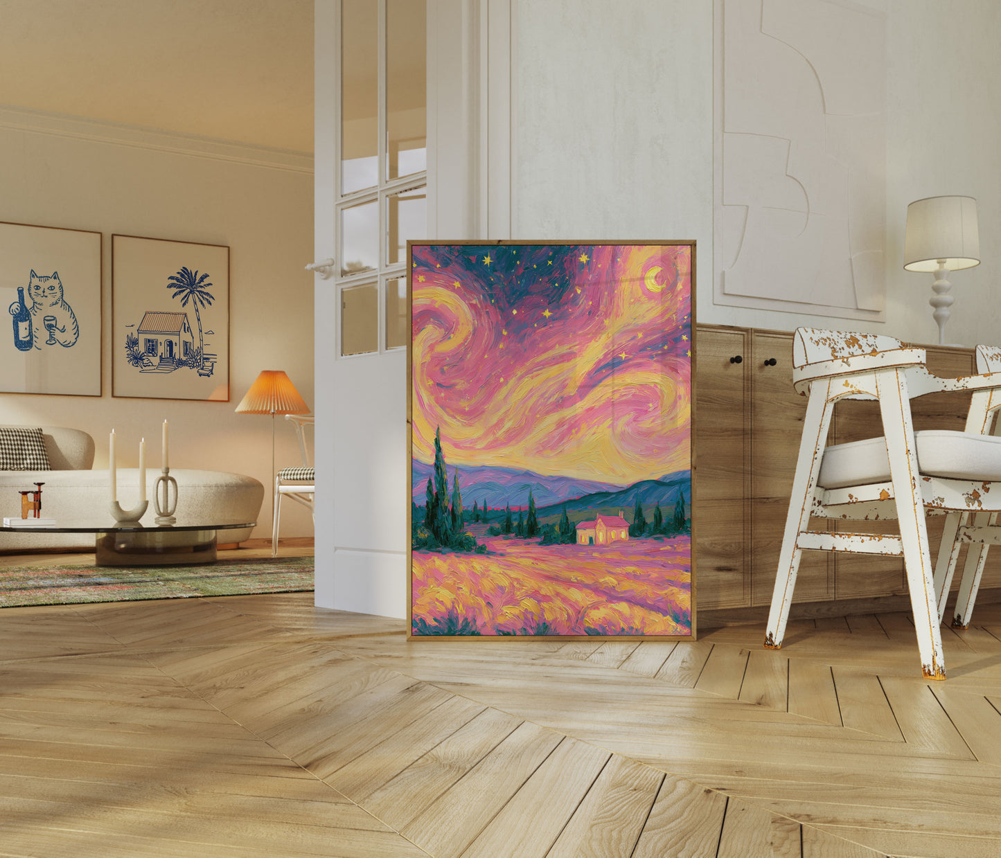 Nachtlandschaft Poster