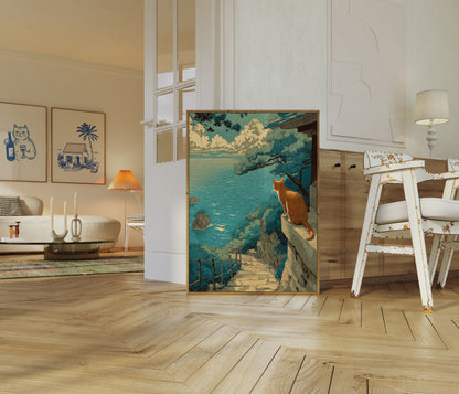 Orange Cat Coastal Vista Poster

Orangefarbenes Katzen-Küstenblick-Poster