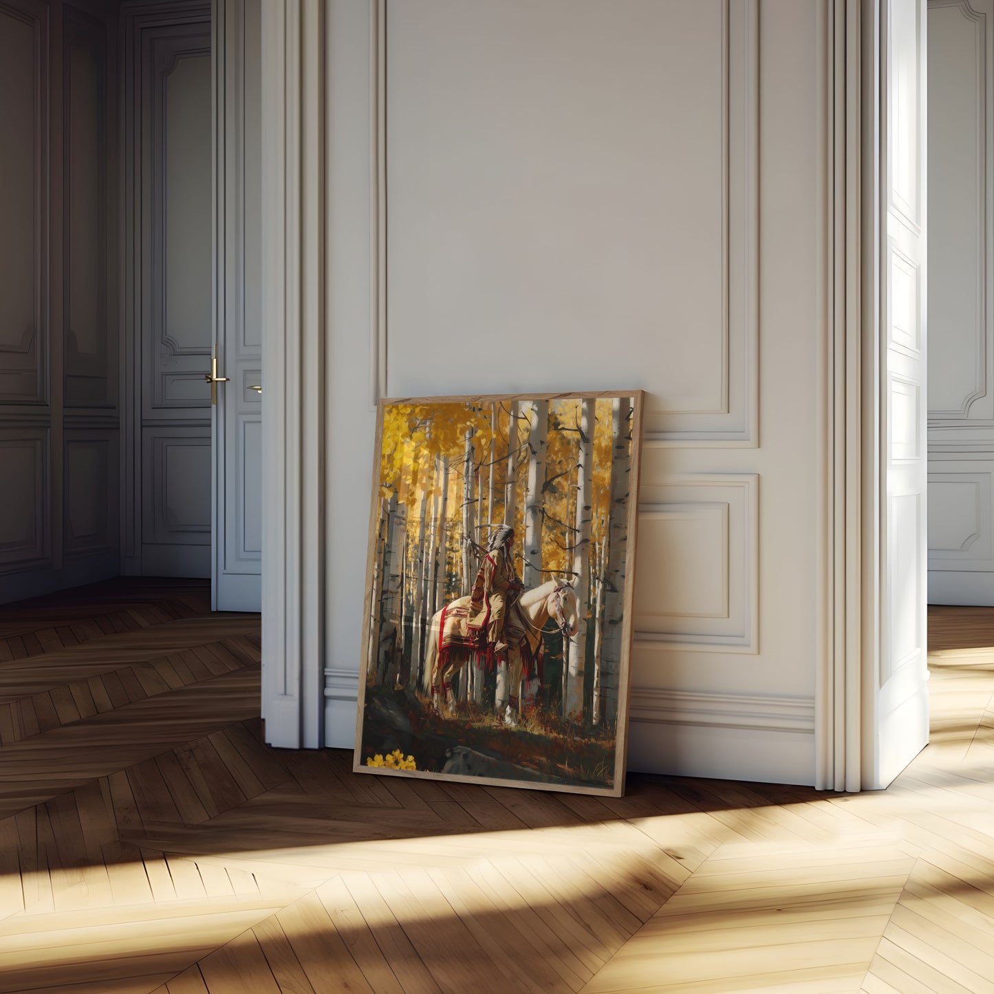 Autumn Aspen Native Warrior Poster