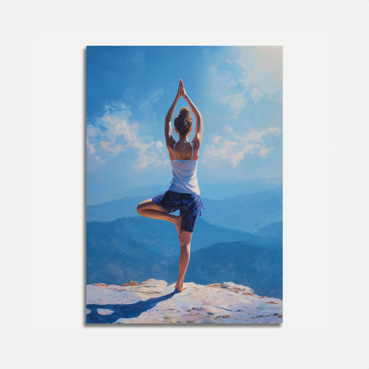 Yoga-Poster Bergspitze