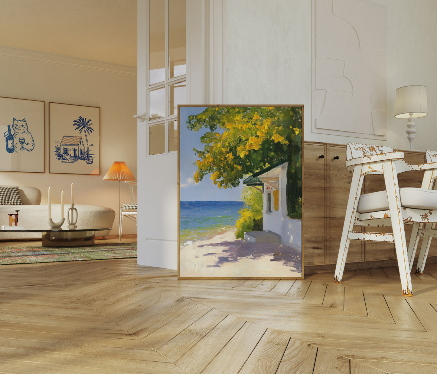 Sunny Coastal Retreat Poster