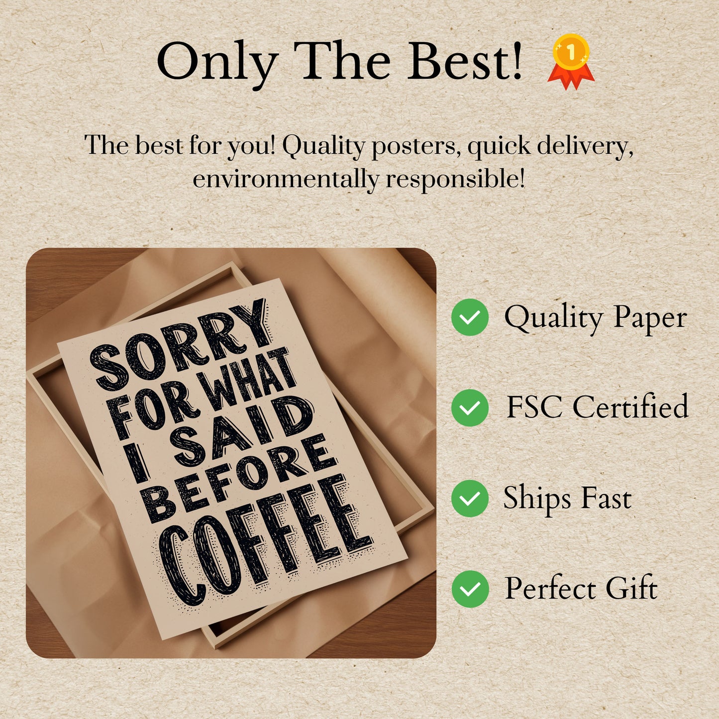 Sorry für das, was ich vor dem Kaffee gesagt habe-Poster