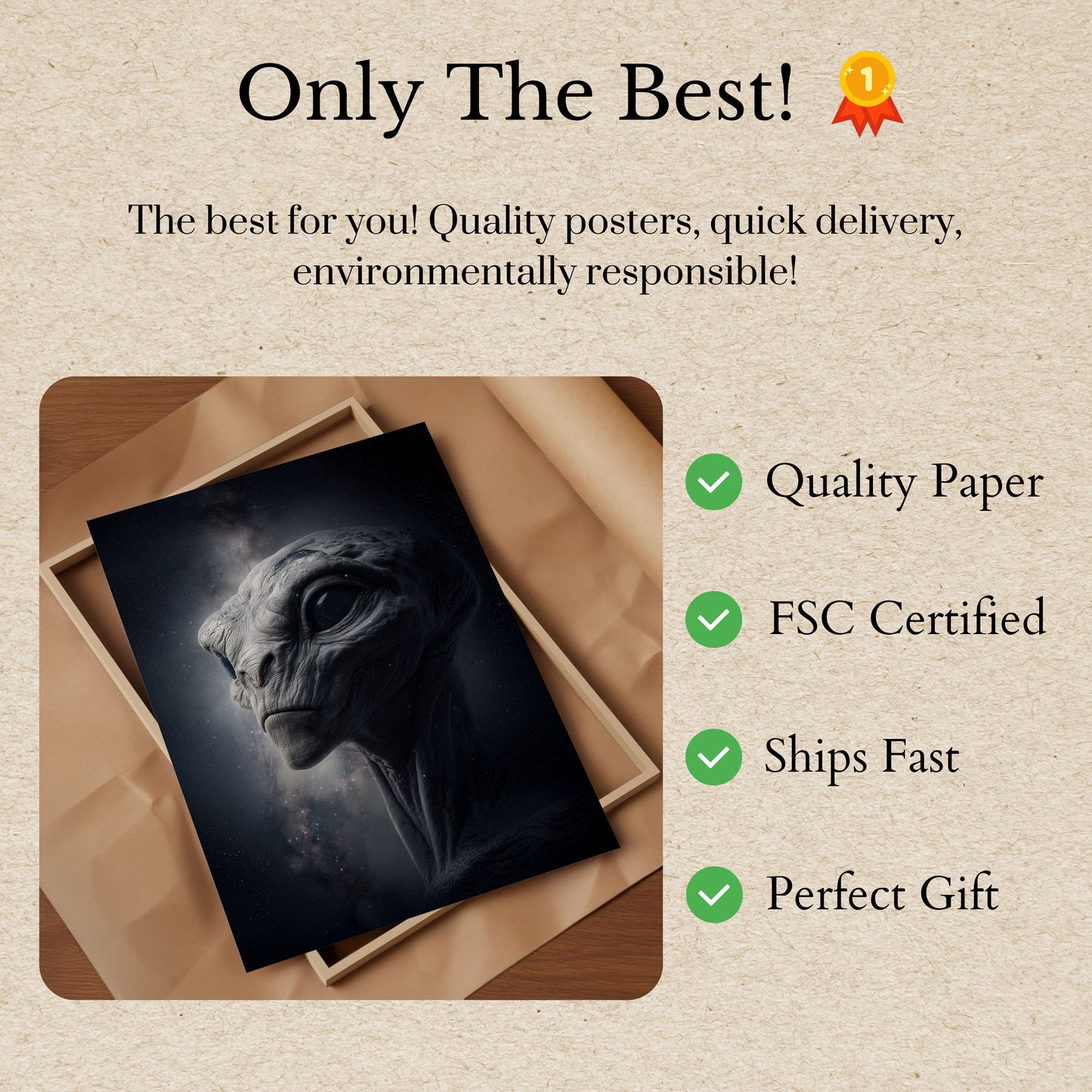 Cosmic Alien Encounter Poster