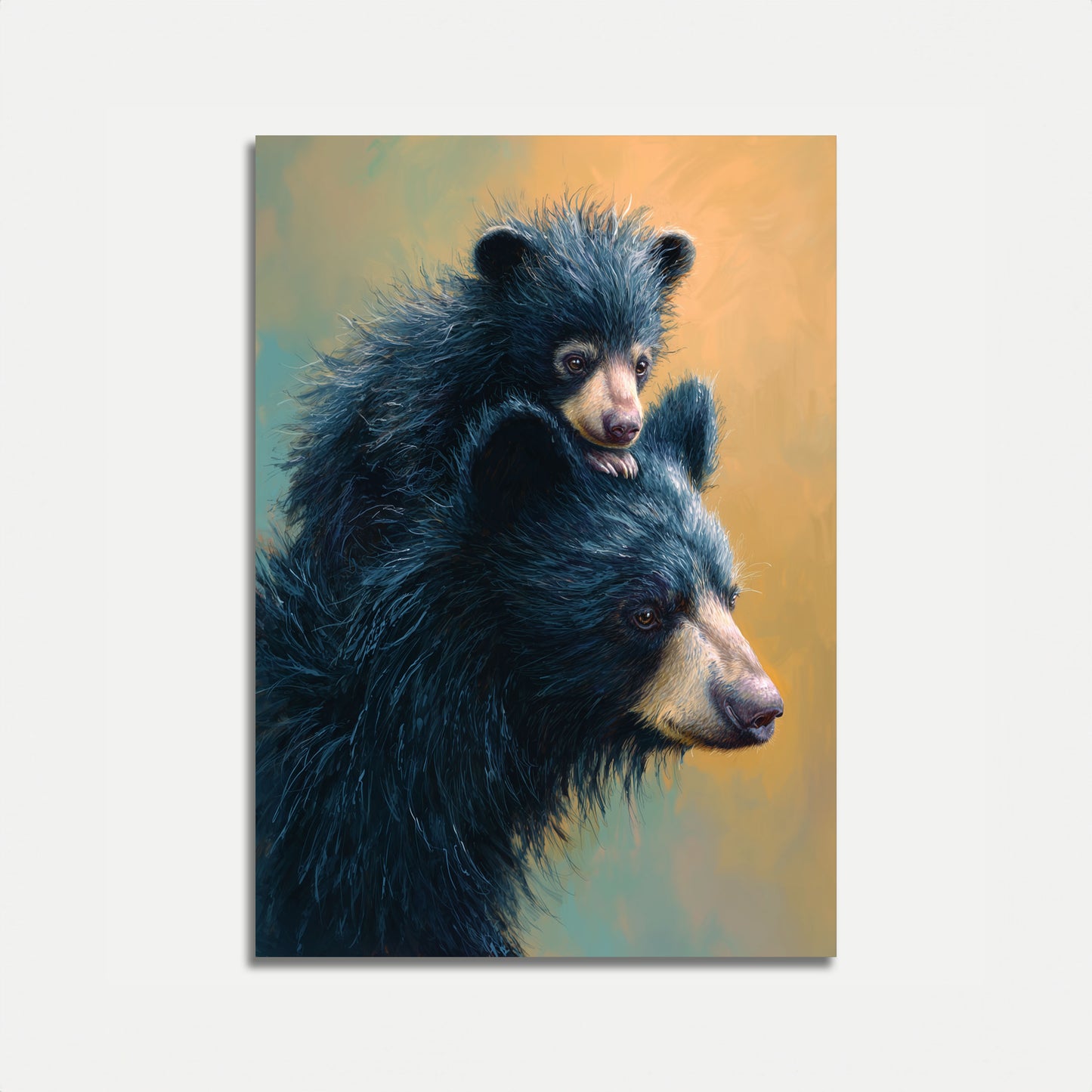 Mamma Orsa con Cucciolo Poster