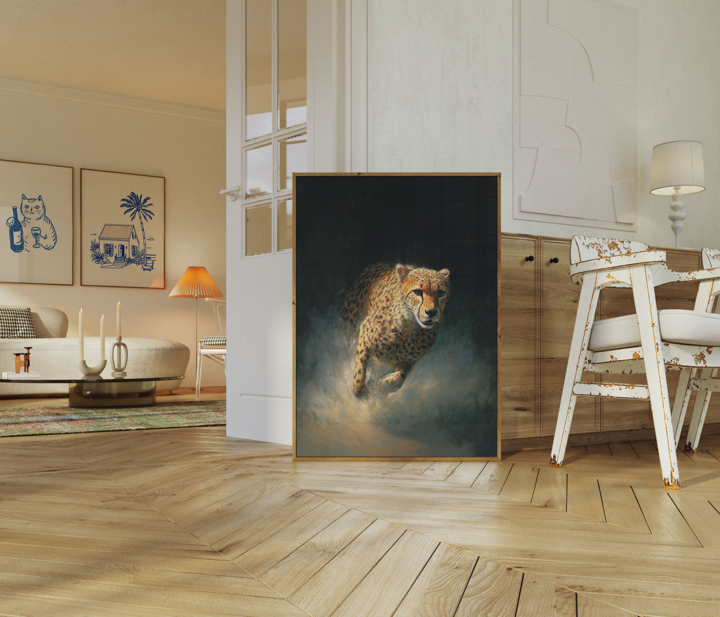 Fierce Cheetah Running Poster
