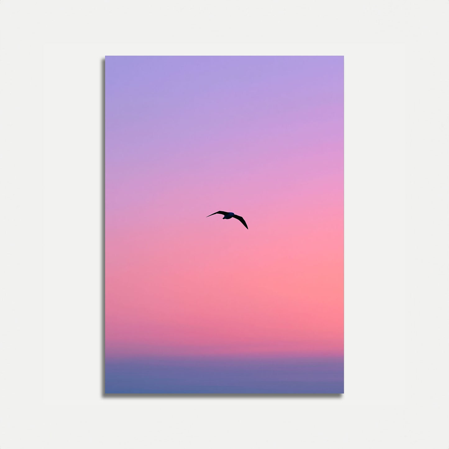 Bird Flying at Sunset Poster