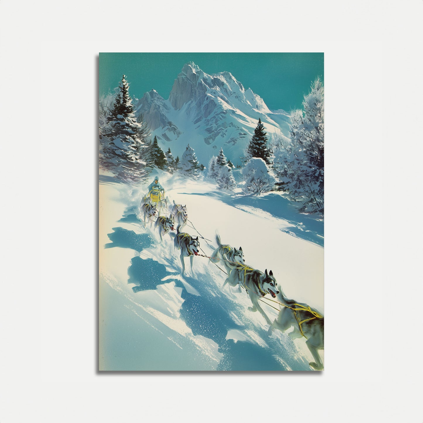 Berghusky-Schlittenfahrt-Poster
