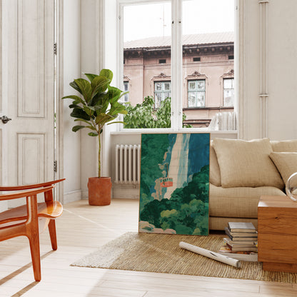 Mountain Cable Car Landscape Poster