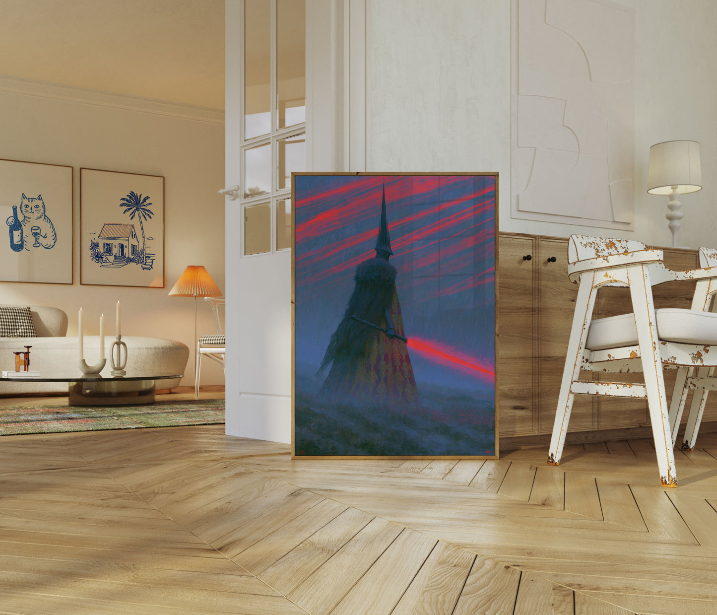Dark Tower in Red Sky Poster
