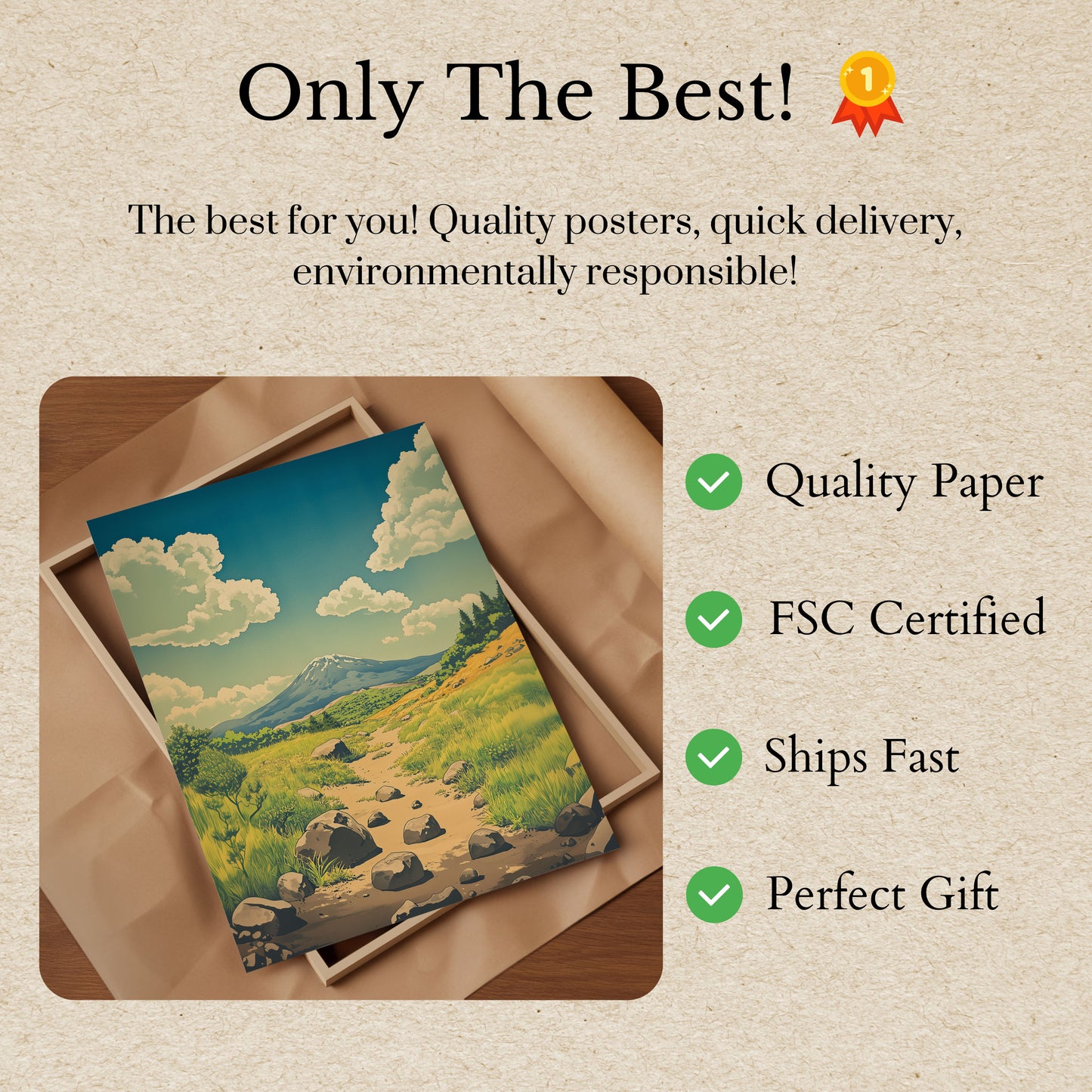 Serene Mountain Path Poster