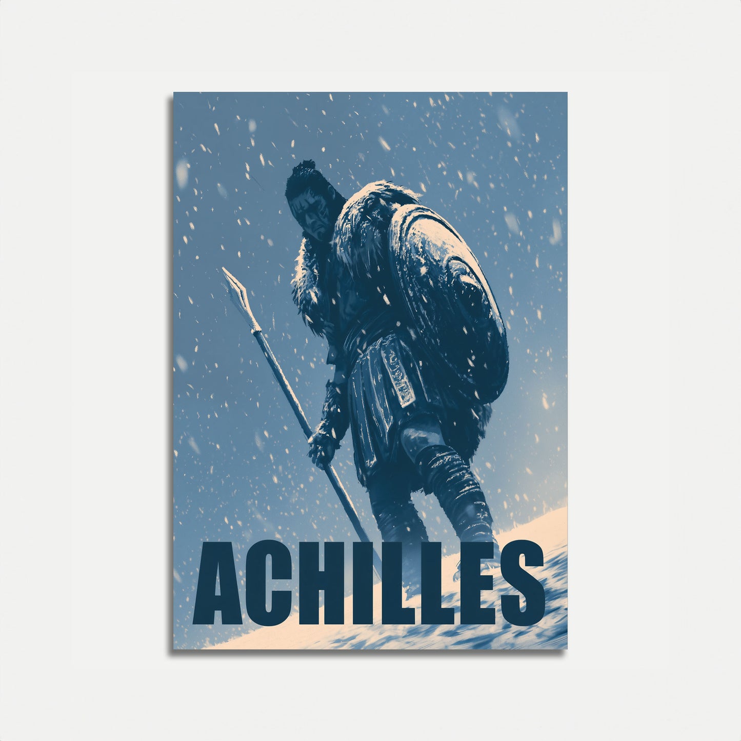 Achilles Warrior in Snow Poster