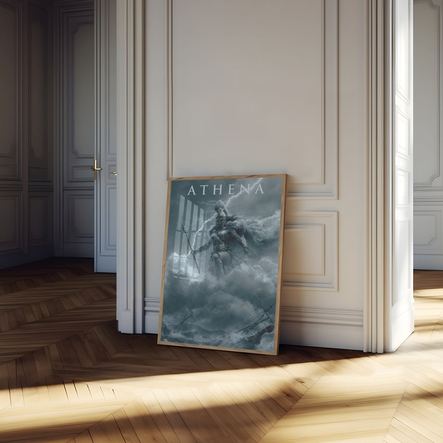 Athena Goddess Storm Poster