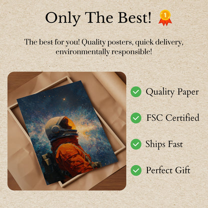 Cosmic Solitude Astronaut Poster